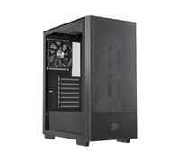 EINAREX Pulse P100 Black Core Caja de PC Gaming ATX Mid-Tower, Frontal Mesh, Cristal Templado, Ventilador PWM 120mm Incluido, Soporte GPU 330mm y Refrigeración Líquida 360mm (Negro)
