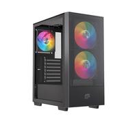 Einarex Pulse P100 RGB Caja de PC para Gaming, Soporte para 6 Ventiladores de 120mm, Refrigeración Líquida hasta 360mm, Panel Lateral de Vidrio (RGB Negro)
