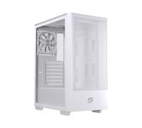 EINAREX Pulse P100 White Core Caja de PC Gaming ATX Mid-Tower, Frontal Mesh, Cristal Templado, Ventilador PWM 120mm Incluido, Soporte GPU 330mm y Refrigeración Líquida 360mm (Blanco)