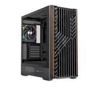 Einarex Pulse P800 Black RGB Caja de PC Gaming ATX Mid-Tower, 4 Ventiladores RGB Incluidos, Soporte para 13 Ventiladores, Refrigeración Líquida 360mm, Frontal de Madera, Cristal Templado, USB-C