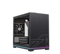 Einarex Pulse PM300 Black Core Caja de PC Gaming Micro ATX Compacta con Asa, Panel Mesh, Soporte para 6 Ventiladores de 120mm, Refrigeración Líquida 240mm, Cristal Templado, USB-C