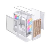 Einarex Pulse PM400 Caja de PC para Gaming, RGB, Soporte para 9 Ventiladores de 120mm, Refrigeración Líquida de 240mm (RGB Blanco)