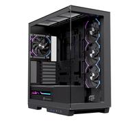 EINAREX Zenith Z1K RGB Caja de PC Gaming E-ATX Mid-Tower, 4 Ventiladores RGB de 120mm, Doble Cristal Templado Abatible, Refrigeración Líquida 360mm, USB-C