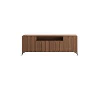 EINES Mueble de TV de 200 cm, armario de suelo de madera rústica, centro de entretenimiento para salón doméstico, mueble con depósito para hoteles y empresas, gabinete de televisión