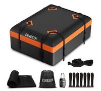 Einesin Cofre de Techo 15cubos/425L, Impermeable, Cofre de Techo con Almohadillas Antideslizantes y 8 Correas de sujeción, pto para Coches con/sin Portaequipajes