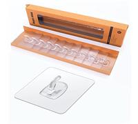 EINFAGOOD Ganchos Grandes y Fuertes, Adhesivos, Autoadhesivos Resistentes, de Pared y Puerta Para Toallas (7.0 cmX7.0 cm, Transparente 10 Piezas)