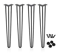 Einfeben 4 patas de mesa, horquillas, patas de mesa, 45 cm, 3 barras, patas de muebles, patas de muebles, patas de mesa, patas de horquilla, patas para escritorio, mesa de comedor
