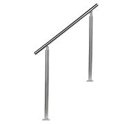 EINFEBEN Barandilla de acero inoxidable para escaleras, balcones, balaustradas, 150 cm sin travesaños, para interior y exterior