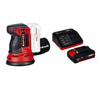 Einhell 4462010 Lijadora Excentrica Electronica TE-RS 18 li, 0 W, 18 V, Rojo + 4512040 Kit con Cargador batería de Repuesto, tiempo de carga: 30 Minutos