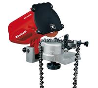 Einhell Afilador de cadena de motosierra con cable GC-CS 85, muela abrasiva, tope de profundidad, tensor de cadena, ajuste de ángulo de precisión, 85 W, ralentín 5500 min-1