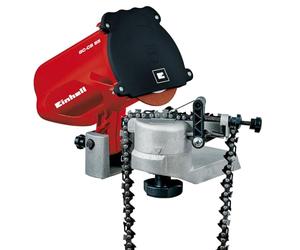 Einhell Afilador de cadena de motosierra con cable GC-CS 85, muela abrasiva, tope de profundidad, tensor de cadena, ajuste de ángulo de precisión, 85 W, ralentín 5500 min-1