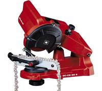 Einhell GC-CS 85 E - Afilador de cadenas de motosierra eléctrica con cable, Ralentí 5500 RPM, 85 W, 220-240 V | 50 Hz, tope de profundidad y disco de afilado, Color Rojo