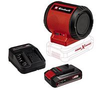 Einhell Altavoz con Batería TC SR 18 Li BT Solo Power X Change, 18 V, Volumen máximo 85 dB, 120 Hz a 20 Khz, Bluetooth Versión 5.0, 10 m Alcance + Einhell PXC Starter Kit PXC 18V 2.5Ah