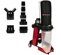 Einhell Aspirador 550 W, Enchufe Automático 2500 W, Manguera de aspiración de 250 cm y diámetro 100 mm, 2 adaptadores de aspiración 36 mm, Liberación Rápida para Bolsa de 65 L, Color Rojo/Negro