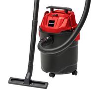 Einhell - Aspirador de Agua y Polvo TC-VC 1820 (1250 W, Capacidad de succión de 180 mbar, Tanque de 20 l, conexión de soplado, asa, con boquillas, filtros y Bolsa colector de Polvo)