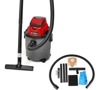 Einhell Aspirador en seco y húmedo con batería TC-VC 18/15 Li-Solo | PXC | 18 V | Recipiente de 15 l | 4 ruedas | Soporte de accesorios | Filtro y boquillas | Sin batería