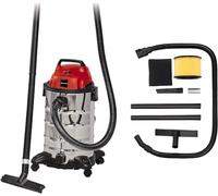 Einhell Aspirador en seco y húmedo TC-VC 1930 S | 1500 W | depósito 30 l | inox. | soplado | incl. manguera, boquillas combinada/juntas y filtros