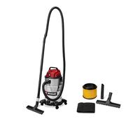 Einhell Aspirador en seco y húmedo TC-VC 3055 S (950 W, 190 mbar de Potencia de aspiración, Recipiente de Acero Inoxidable de 30 L, Ruedas, Soporte para Accesorios, Incl. DIV. filtros y boquillas)