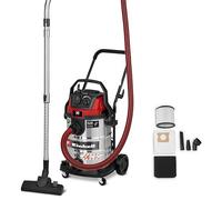 Einhell Aspirador en seco y húmedo TE-VC 3080 SACL de (1150 W, Potencia de aspiración 220 mbar, depósito 30 l, protección al Polvo L, Filtro HEPA, Limpieza de filtros, Enchufe automático, Accesorios)