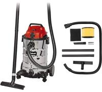 Einhell - TC-VC 1930 SA - Aspirador seco-húmedo, 1500 W, 190 mbar, 30 l, tanque de acero inoxidable, enchufe herramientas eléctricas, función de soplado