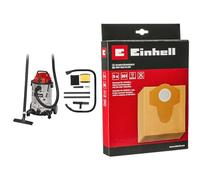 Einhell Aspirador seco - húmedo - TH-VC 1930 SA (230V, 1500W, depósito de 30L, Nivel de Ruido: 78 dB, Poder de succión: 190 mbar). Incluye Varios Accesorios y 5 Bolsas de 30L