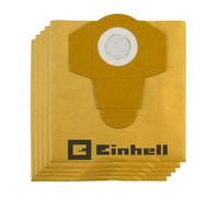 Einhell Bolsa de suciedad, adecuada para la aspiradora Einhell de secado en húmedo, 5 piezas incluidas, Color Beige, 30 L