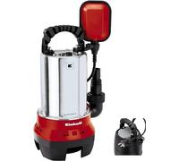 Einhell Bomba de agua sucia, 630 W, diámetro 15 mm de partículas extrañas, capacidad de suministro de 17.000 L/h, interruptor de flotador, asa de transporte, rebobinado de cable, Color Rojo/Negro