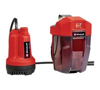 Einhell Bomba de drenaje para aguas claras inalámbrica GE-SP 18 Li-Solo Power X-Change (18 V, caudal 5000 L/h, profundidad de inmersión máx. 4 m) Se entrega sin batería ni cargador
