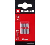 Einhell - Brocas estándar de 3 piezas, 25 mm, hexagonales 6 (cromo vanadio, tornillos precisos, buen control, anillo de color rojo, vástago C 6.3)