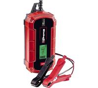 Einhell Cargador de baterías (con Control por microprocesador para los más Distintos Tipos de baterías, Entre Otros automóviles/Motos, Corriente de Carga máx. 4 amperio), Rojo, Negro, Talla única