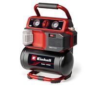 Einhell Compresor con batería TE-AC 18/75 Li OF-Solo | PXC | 18 V | 8 bar | Depósito de 5 l | Potencia de aspiración de 75 l/min | 2 manómetros | sin aceite | sin batería
