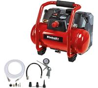 Einhell Compresor de batería TE-AC 36/6/8 Li OF Set Power X-Change (36 V, iones de litio, máx. 8 bar, depósito de 6 litros, motor sin aceite, incl. accesorios, sin batería ni cargador)