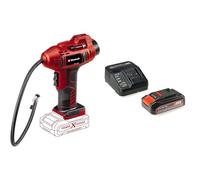 Einhell Compresor de coche a batería, 18 V, 11 bar, 60 cm de manguera de aire comprimido, desconexión automática, incluye 1 batería de 2.5 Ah y cargador individual, Multicolor