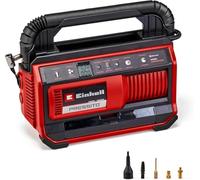 Einhell Compresor híbrido PRESSITO 18/25 Hybrid | PXC | 18 V | Híbrido: cable de alimentación y batería | máx. 11 bar | set de adaptadores: 4 piezas, 2 mangueras | sin batería