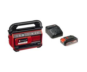 Einhell Compresor híbrido PRESSITO 18/25 Power X-Change (18V, funcionamiento con cable eléctrico o batería, máx. 11 bar, incl. set adaptador de 4 piezas y 2 tubos, con bateria 2.5 Ah y cargador)