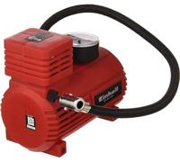 Einhell Compresor de aire para coche CC-AC 12V (manómetro de 18 bar máx., manguera de aire, 3 adaptadores de accesorios, cable de alimentación de 2,90 m con enchufe de encendedor de 12V)