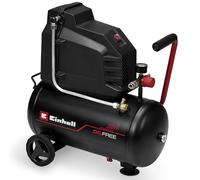 Einhell compresor TC-AC 190/24/8 I OF (1100 W, máx. 8 bar, depósito 24 l, potencia de aspiración 190 l/min, sin aceite, bajo mantenimiento, manómetro, reductor de presión)