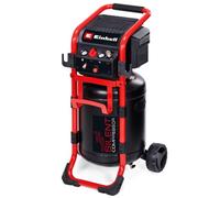 Einhell Compresor TE-AC 270/50 Silent (1.650 W, máx. 10 bar, depósito 50 l, potencia de aspiración 270 l/min, compresor silencioso 70 dB, 2 manómetros, reductor de presión, sin aceite)