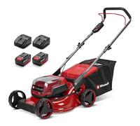 Einhell cortacésped con batería GC-CM 36/42 Li BL (2x4,0Ah) Power X-Change (36 V, 42 cm de Ancho de Corte, hasta 400 m², Brushless, Cesta 50 L, Incl. 2 baterías 4,0Ah + 2 Cargadores)