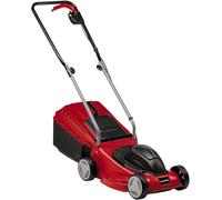 Einhell Cortacésped eléctrico 1000 W, 32 cm de Ancho de Corte, 30 L, Ajuste de la Altura de Corte en 3 Pasos, Carril guía Plegable, Ruedas para Salvar el césped, Color Rojo/Negro
