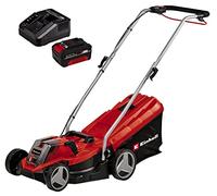 Einhell Cortacésped inalámbrico - GE-CM 18/33 Li PXC. Li-ion, para hasta 200m², función de ajuste de altura de corte central de 5 niveles, batería recargable PXC de 4.0 Ah + cargador