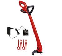 Einhell Cortacéspedes inalámbrico GC-CT 18/24 Li Power X-Change (Li-Ion, 18 V, 8500 rev/min, anchura de corte de 24 cm, incl. 20 cuchillos de plástico, incluida batería de 1,5 Ah y cargador)