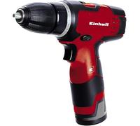 Einhell Destornillador inalámbrico, 12V, 1.3 Ah, 24 Nm, parada rápida, agarre suave, caja de cambios de 2 velocidades, 20 pasos de par, bloqueo del eje, estuche y cargador