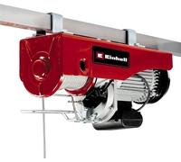 Einhell Elevador de cable TC-EH 1000 (1600 W, hasta 500 kg a 18 m, hasta 999 kg a 9 m, incluye polea guía y barra de seguridad, cable de 18 m y 6 mm de diámetro, 2 abrazaderas dobles para el montaje)