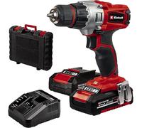 Einhell Expert Taladro Power X-Change (TE-CD 18/2 Li), 18 V sin cable (incluye maletín BMC, 2 baterías de 1,5 Ah y cargador) Rojo, Negro (ref.4513830)