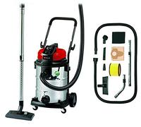Einhell Expert TE-VC 2230 SA - Aspirador seco/líquido de Tipo Industrial, 230V, 1150 W, 30 L, con Cable, Color Plateado, 30 litros con Carro, Múltiples Accesorios