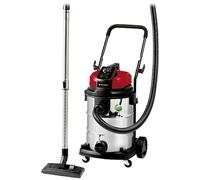 Einhell Expert TE-VC 2230 SA - Aspirador seco/líquido de Tipo Industrial, 230V, 1150 W, 30 L, con Cable, Color Plateado, 30 litros con Carro, Múltiples Accesorios