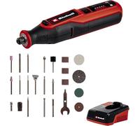 Einhell Herramienta de lijado/grabado con batería TE-MT 7.2 Li (7,2 V, 5500-26000 min-1, electrónica de velocidad, incl. juego de accesorios de 57 piezas, caja de almacenamiento, estación de carga)