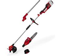 Einhell herramienta multifunción alimentada GE-LM 36/4 en 1 Li-Solo Power X-Change (Li Ion, 2x 18 V, motor sin escobillas, el cabezal del cortasetos se puede inclinar 7 veces, sin batería ni cargador)