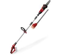 Einhell Herramienta multifunción de batería Power X Change, 200 W, 18 V, Cortasetos y Sierra eléctrica 2 en 1, Espada Oregon, Color Rojo, Sin Batería